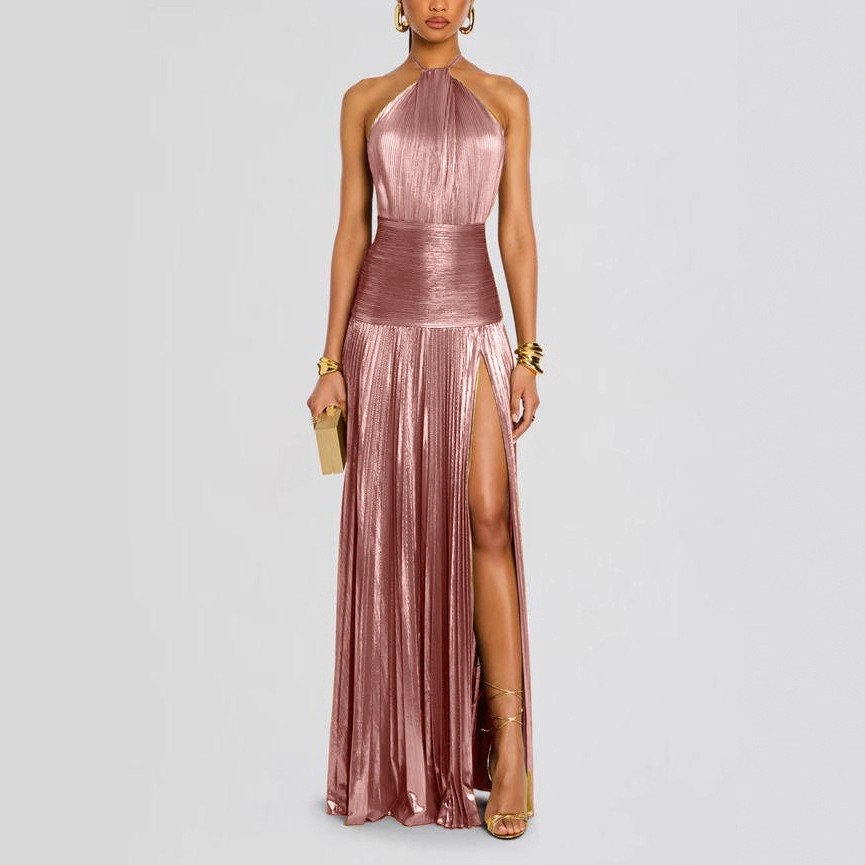 Elegant Party Dress Sleeveless - Maxi Dress Halter recension och pris