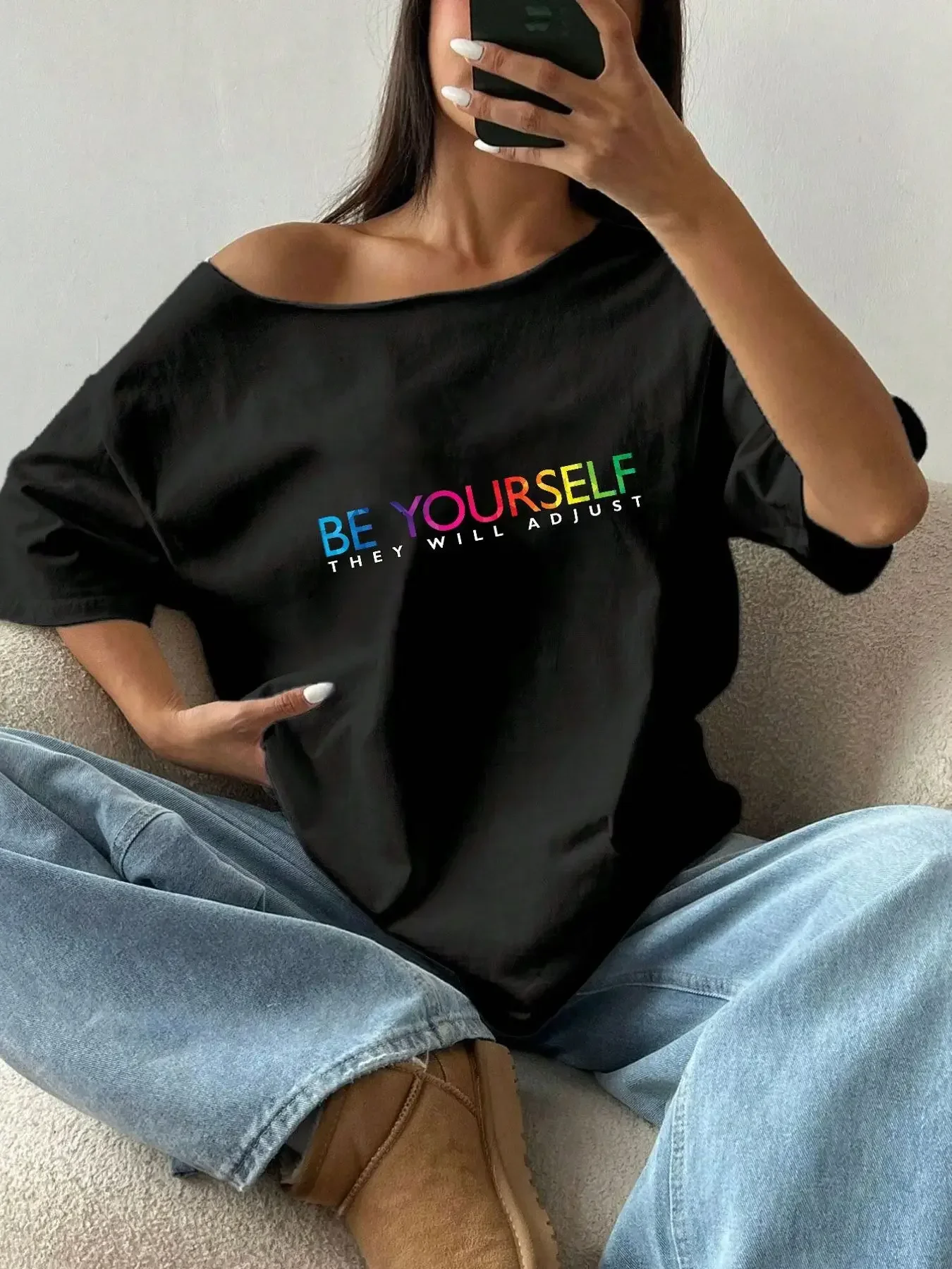 100% Cotton Plus Size Colorful - Blouse Off Shoulder recension och pris
