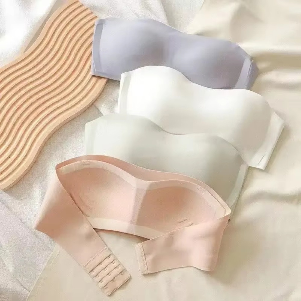 Solid Color Strapless Wrapped  - Bralette Triangle Set recension och pris
