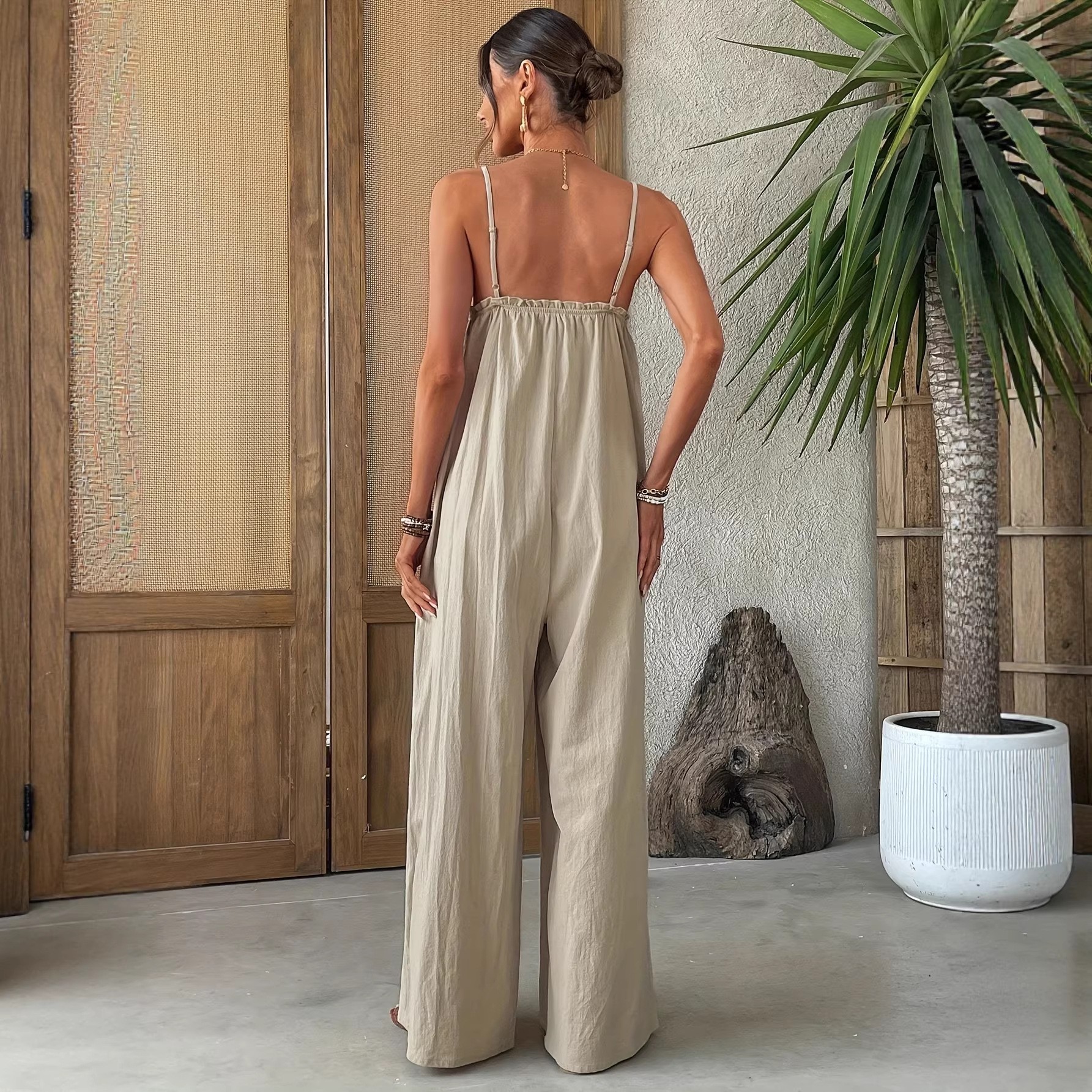 Summer Woman Jumpsuit Sleevele - Jumpsuit Linen Relaxed recension och pris