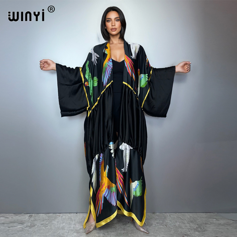 WINYI print boho kimono maxi b - Cover Up Kaftan recension och pris