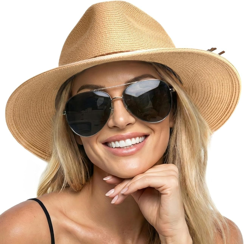 1pc Summer Straw Beach Sun Hat - Hat Floppy Wide recension och pris