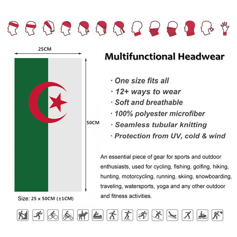 Algeria Flag Printed Bandana H - Headband Summer Knit recension och pris