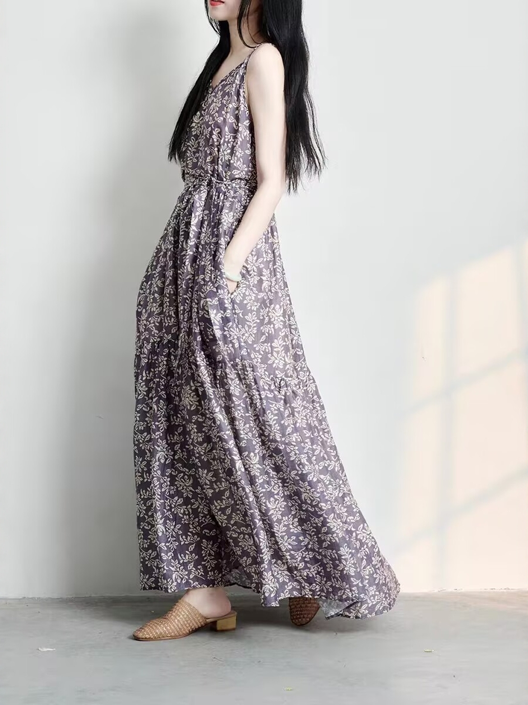 Elegant Japanese Style plus Si - Linen Dress Wrap recension och pris