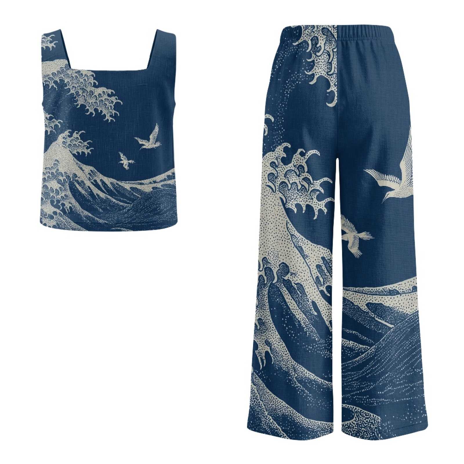 INSTANTARTS Women’s Linen Vest - Linen Pant Wide recension och pris
