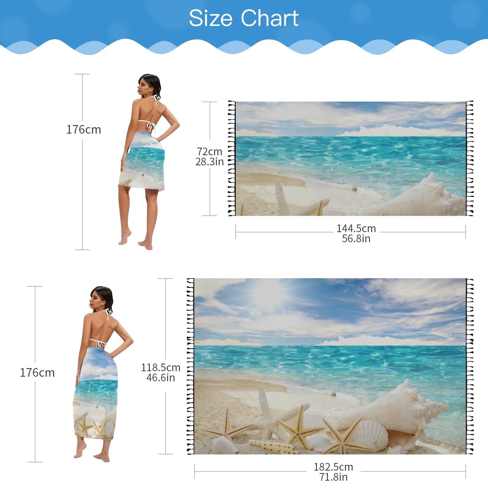 Sexy Women Chiffon Swimwear Pa - Cover Up Kaftan recension och pris