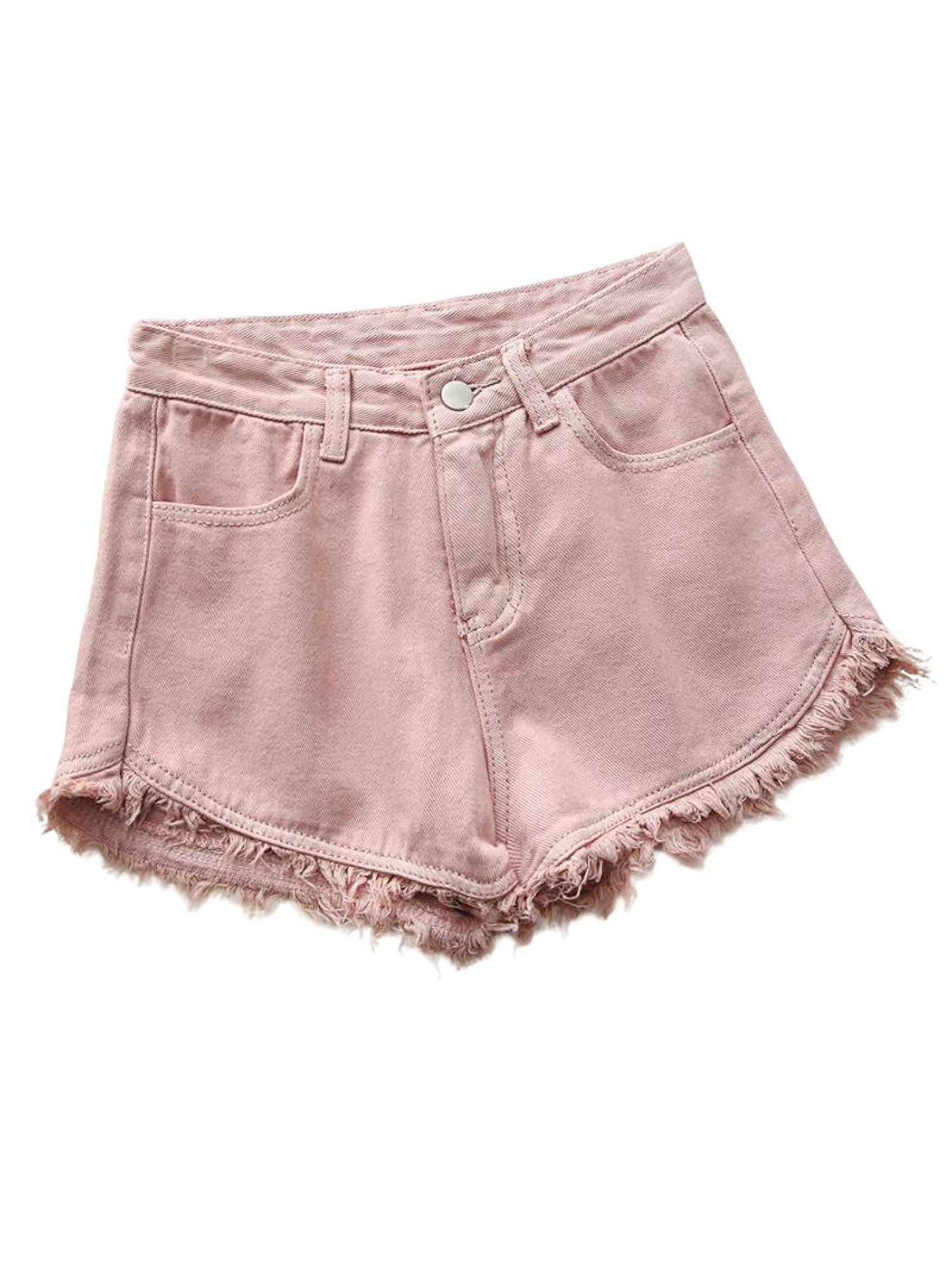 Women's High Waist Denim Short - Shorts Denim Frayed recension och pris