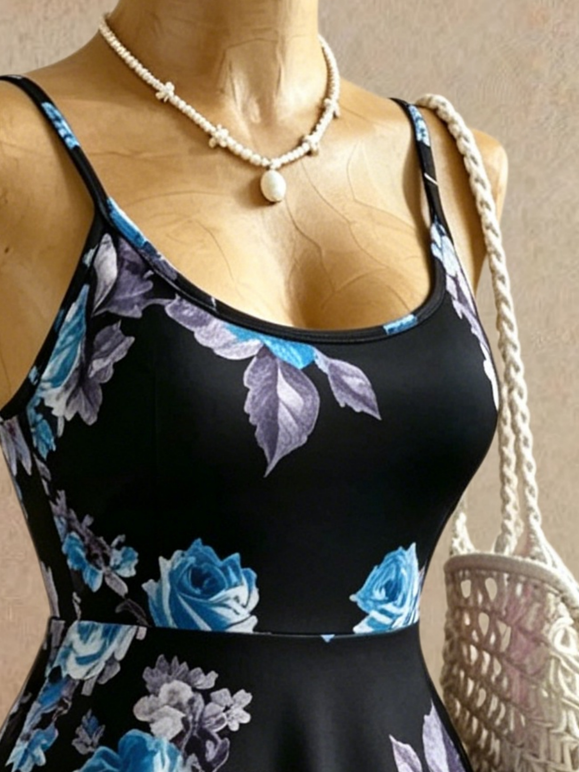 Plus Size Women Spaghetti Stra - Romper Floral Print recension och pris