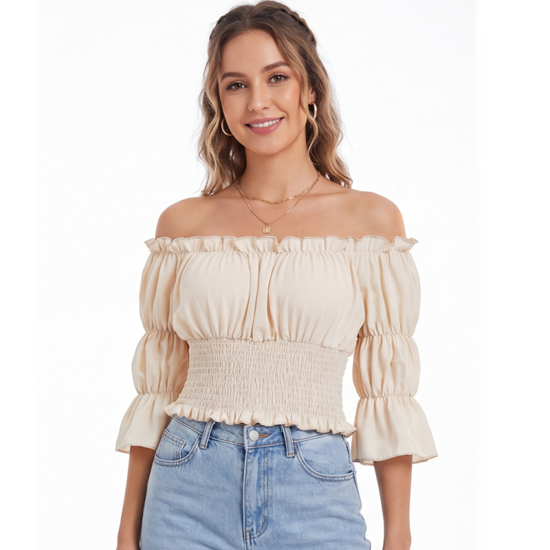Renaissance Blouse Women Top w - Blouse Off Shoulder recension och pris
