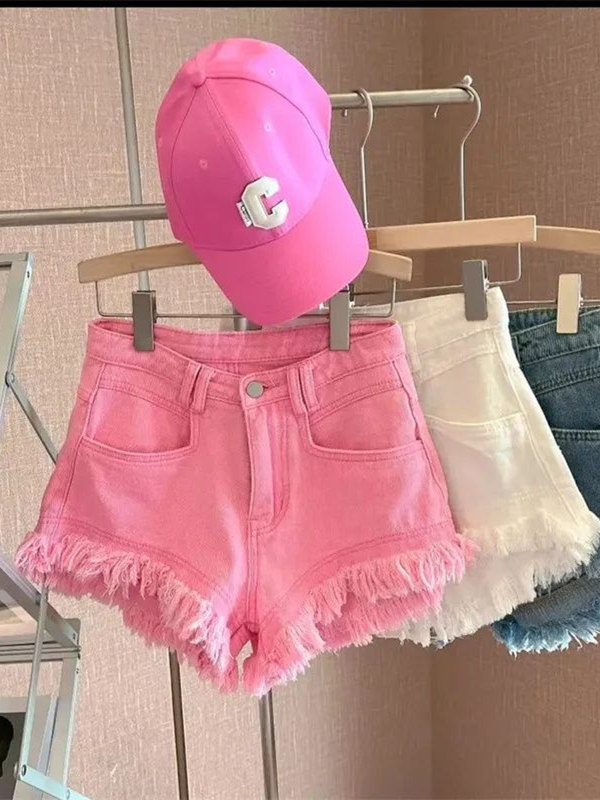 Casual Korean Style Frayed Hem - Shorts Denim Frayed recension och pris