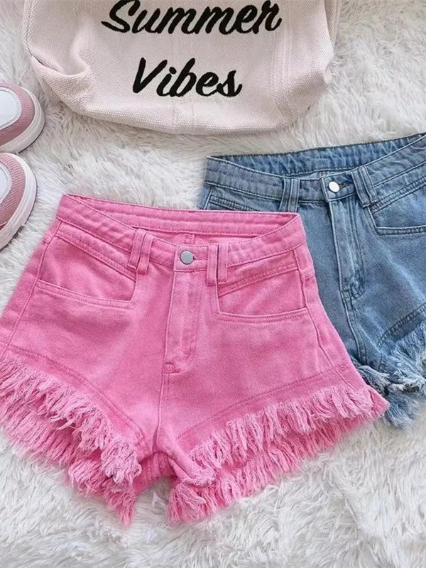 Casual Korean Style Frayed Hem - Shorts Denim Frayed recension och pris