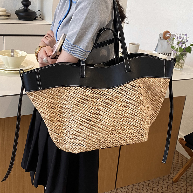 Vsper Branded Straw Knitted Bi - Crochet Bag Raffia recension och pris