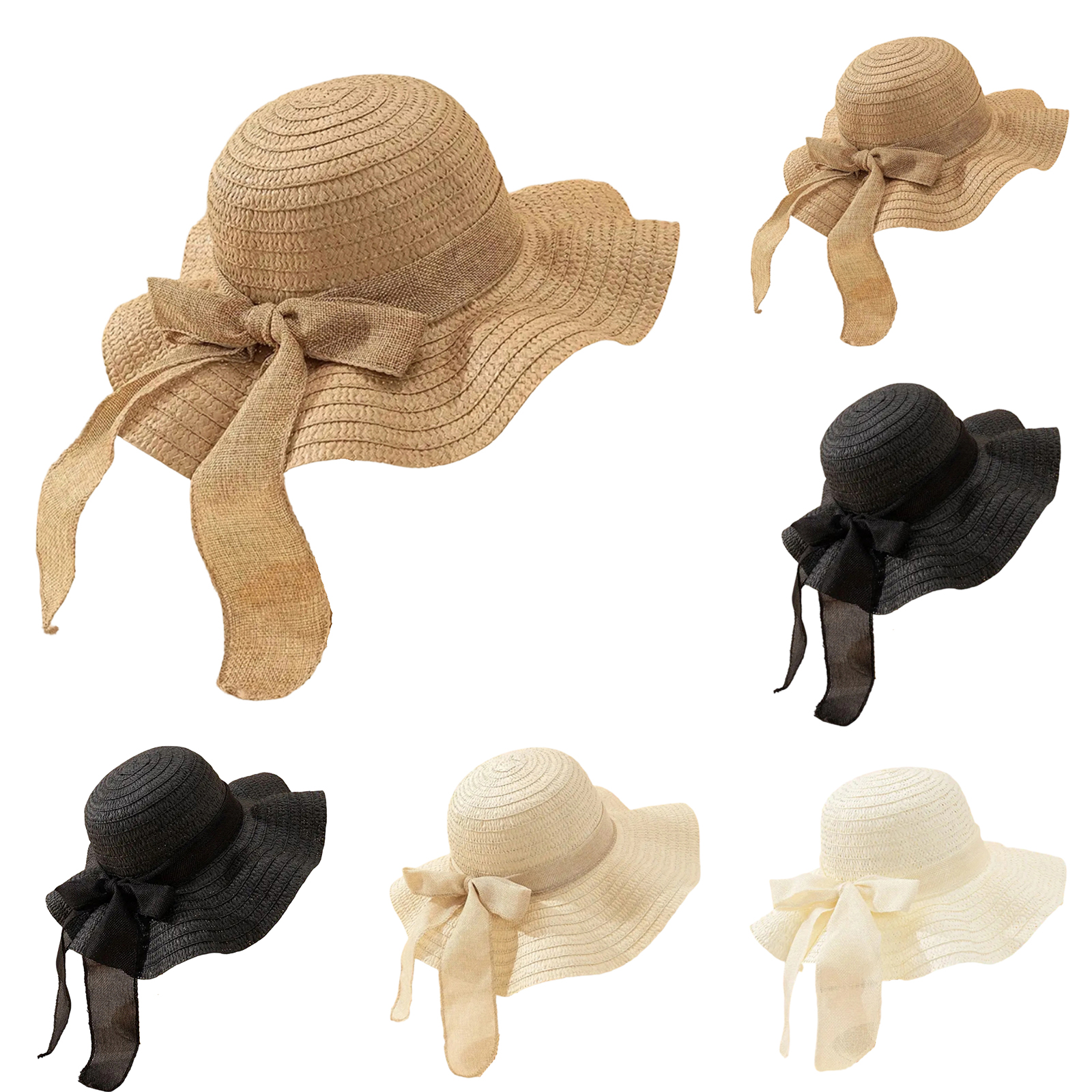 Women Bowknot Sun Hat Wide Bri - Hat Floppy Wide recension och pris