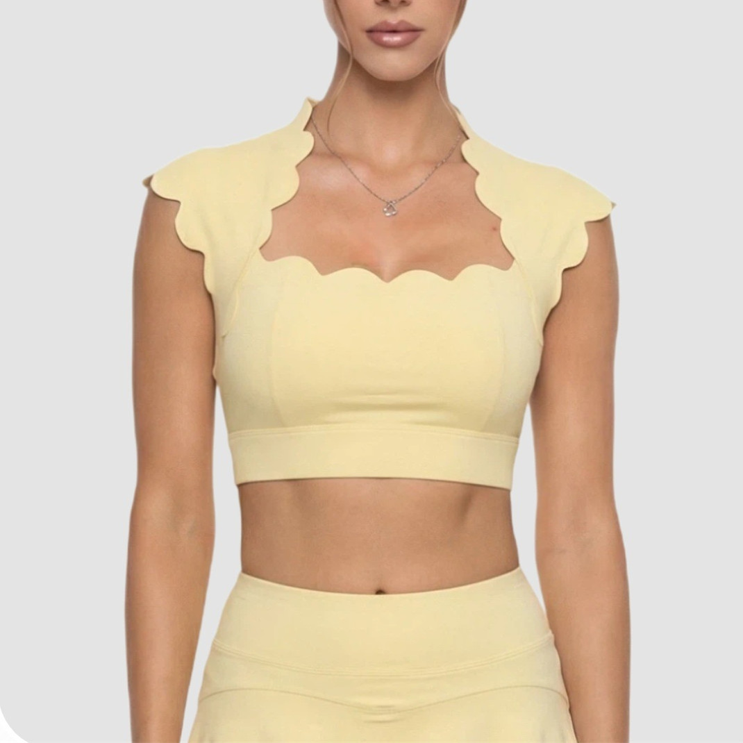 Pad Wavy Women Sports Vest Yog - Crop Top Crochet recension och pris