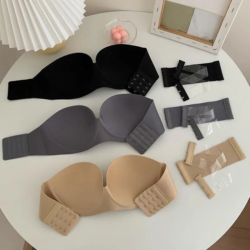 Women's Sexy Strapless Push-Up - Bralette Triangle Set recension och pris