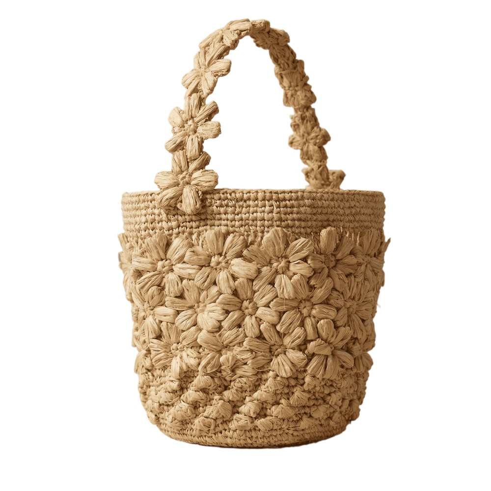 Women Summer Raffia Woven Buck - Crochet Bag Raffia recension och pris