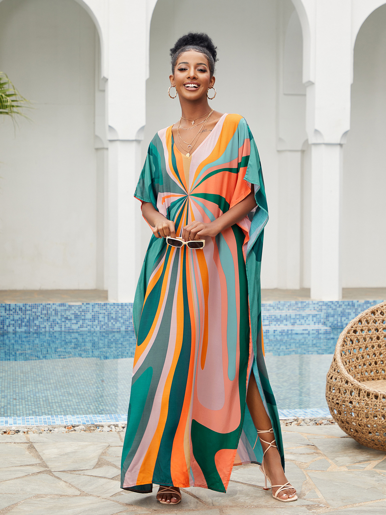 Women Beach Cover Up Loose Kaf - Cover Up Kaftan recension och pris