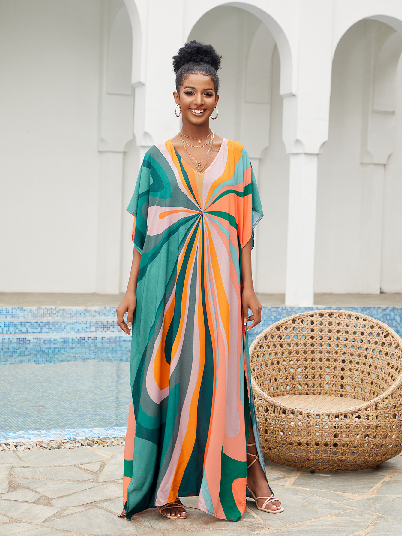 Women Beach Cover Up Loose Kaf - Cover Up Kaftan recension och pris