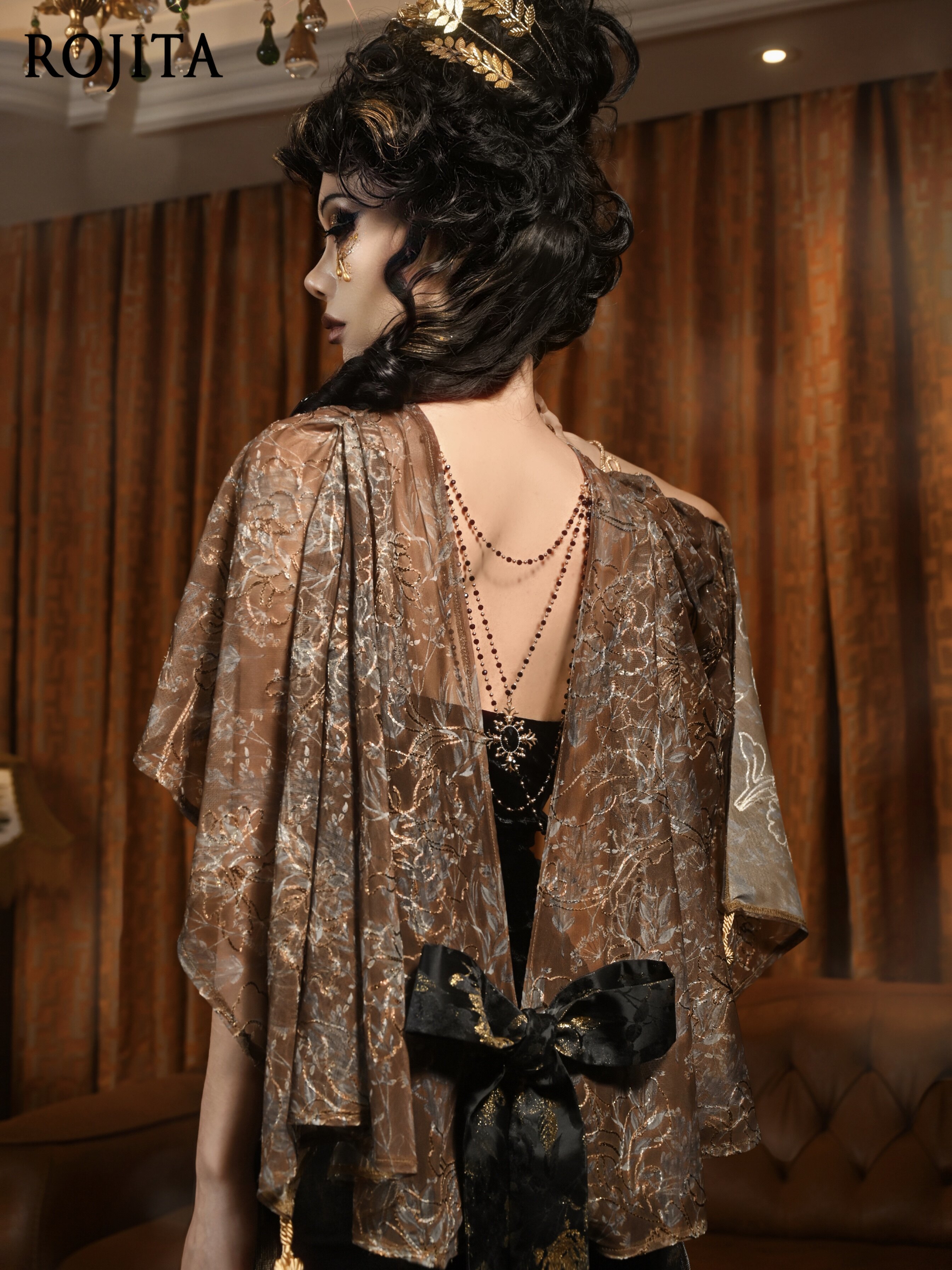 Brown Floral Sheer Kimono Cove - Kimono Sheer Floral recension och pris