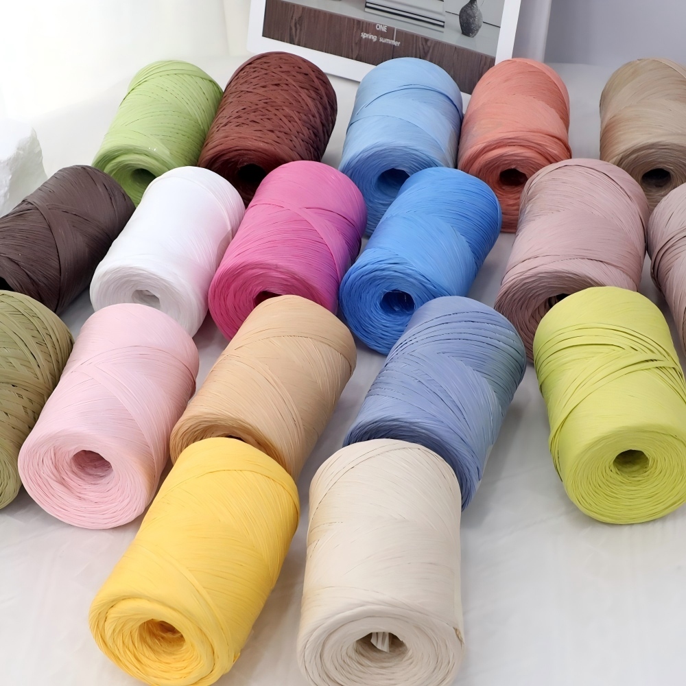 150m DIY Natural Paper Raffia  - Crochet Bag Raffia recension och pris