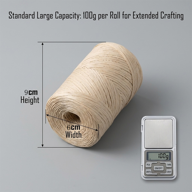 150m DIY Natural Paper Raffia  - Crochet Bag Raffia recension och pris
