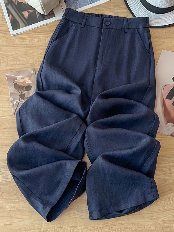 Summer Green Linen Straight Le - Linen Pant Wide recension och pris