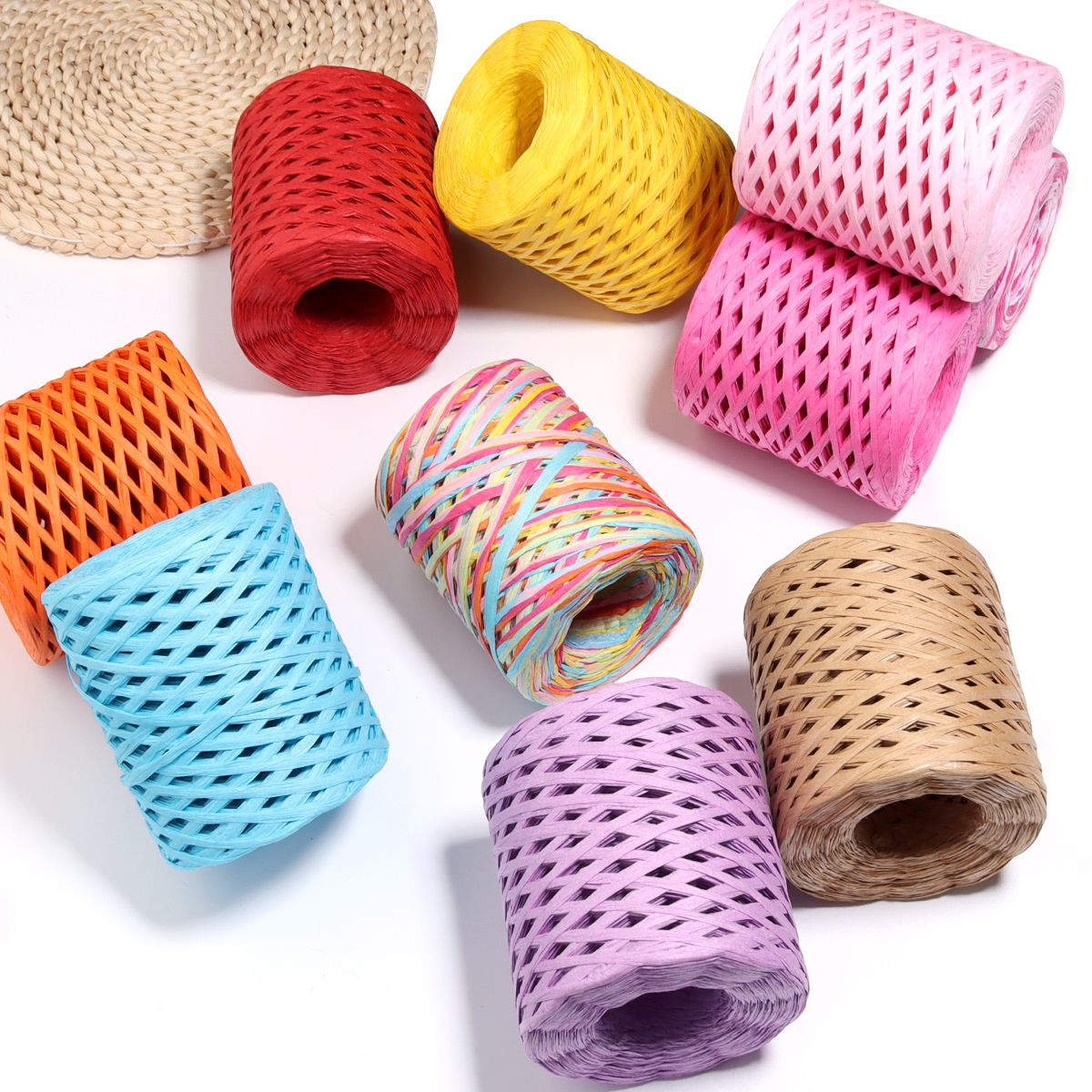 80-200M/Roll 4mm Colored Raffi - Crochet Bag Raffia recension och pris