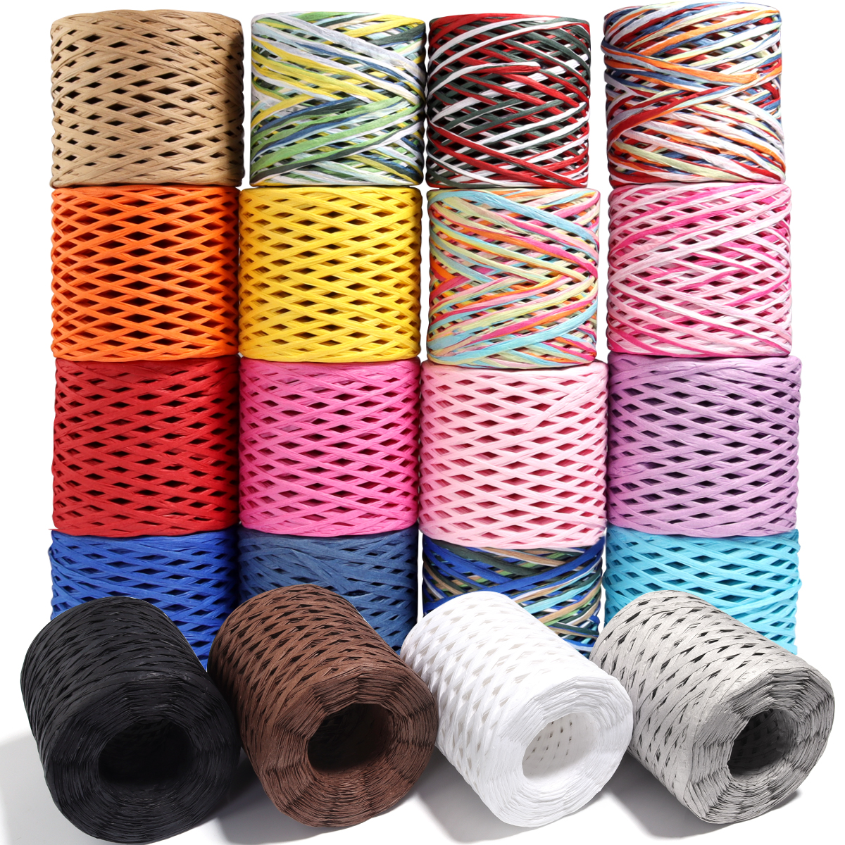 80-200M/Roll 4mm Colored Raffi - Crochet Bag Raffia recension och pris